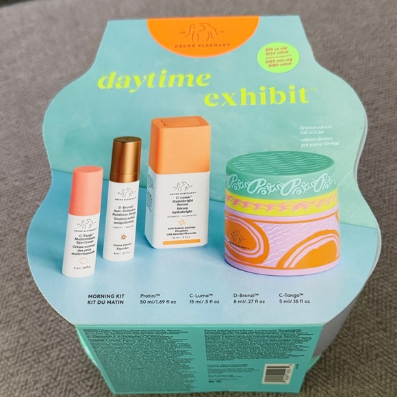 Drunk Elephant Daytime Exhibit Skincare Kit - Orange and Pink